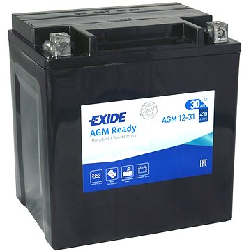 EXIDE BIKE Factory Sealed 30Ah, 12V, AGM12-31 (YIX30L-BS) (AGM12-31)