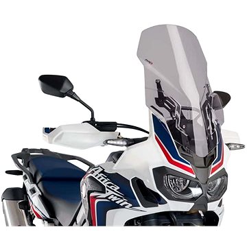 PUIG TOURING WITH SUPPORT + PROTECTION kouřová pro HONDA CRF 1000 Africa Twin (2016-2019) (9156H)