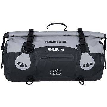 OXFORD Vodotěsný vak Aqua T-30 Roll Bag (šedý/černý objem 30 l) (M006-298)