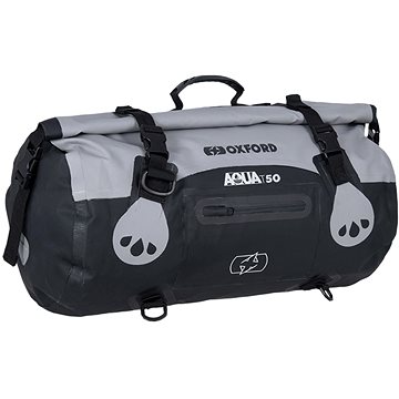 OXFORD Vodotěsný vak Aqua T-50 Roll Bag (šedý/černý objem 50 l) (M006-304)