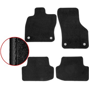 ACI SEAT Leon 13- textilní koberečky černé EXCLUSIVE (sada 4 ks) (4946X62E)