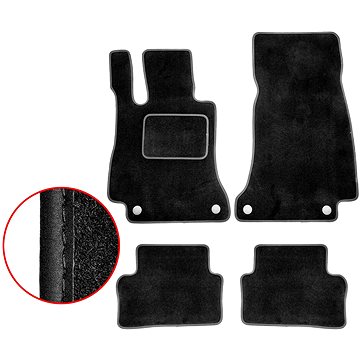ACI MERCEDES-BENZ W213 "E" 16- textilní koberečky černé EXCLUSIVE (sada 4 ks) (2932X62E)