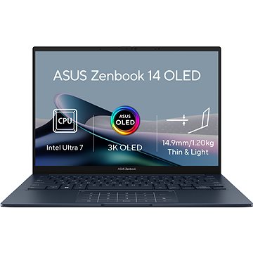 ASUS Zenbook 14 OLED UX3405MA-OLED165X Ponder Blue celokovový