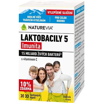 NatureVia Laktobacily 5 Imunita 33 kapslí (3875250)