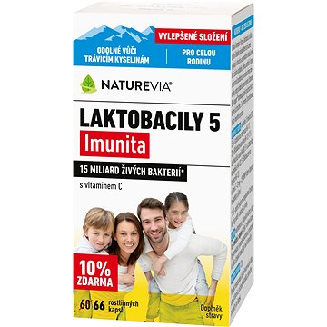 NatureVia Laktobacily 5 Imunita 66 kapslí (3875268)