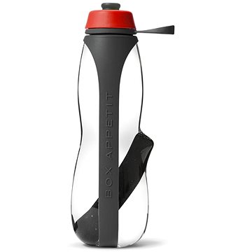BLACK+BLUM Sportovní láhev na vodu s binchotanem Eau Good Duo, 700ml, šedá/červená (EGDG04)