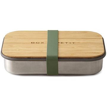BLACK+BLUM Svačinový box SandwichBox Appetit 900ml, nerez/bambus, zelený (BAMSB010)