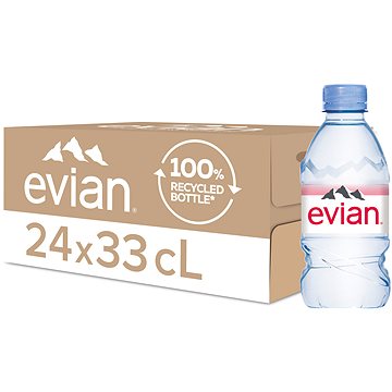 Evian přírodní minerální voda 24x 0,33l PET (3068320063010)