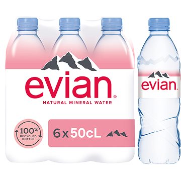 Evian přírodní minerální voda 24x 0,5l PET (3068320055015)