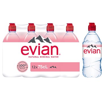 Evian přírodní minerální voda 12x 0,75l PET (3068320014074)