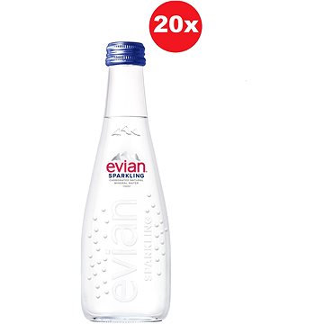 Evian Sparkling přírodní minerální voda 20x 0,33l sklo (3068320127651)