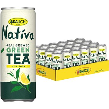 Nativa zelený čaj citrón 24× 0,33l plech (9008700200425)