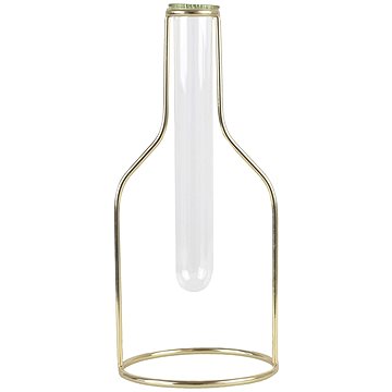 Glassor Glassor Designová váza - zkumavka se zlatým stojánkem vel. XL (7775)