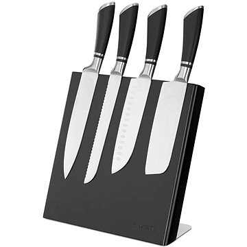 Sortland Stojan na nože Sollia, černý, 27,7 x 27,5 x 12 cm (4063004117606)