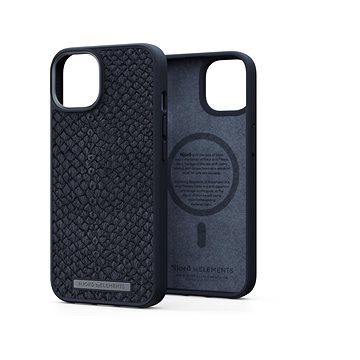 Njord iPhone 14 Salmon Leather Magsafe Case Black (NA41SL00)