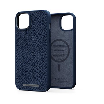 Njord iPhone 14 Plus Salmon Leather Magsafe Case Blue (NA42SL01)