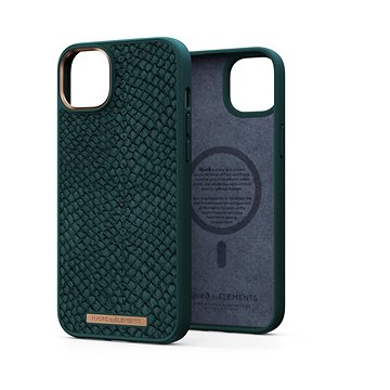 Njord iPhone 14 Plus Salmon Leather Magsafe Case Green (NA42SL02)