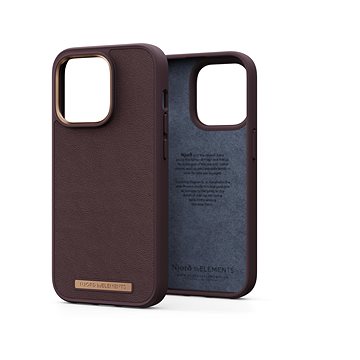 Njord iPhone 14 Pro Genuine Leather Case Dark Brown (NA43GL05)
