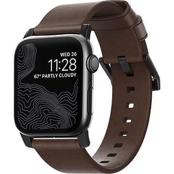 Nomad Horween Leather Strap Modern Brown Apple Watch 42/44/45/Ultra 49mm (NM1A4RBM00)