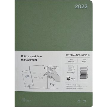 NEO SMARTPEN 2022 měsíční se zápisníkem, zelený (PNP00043)