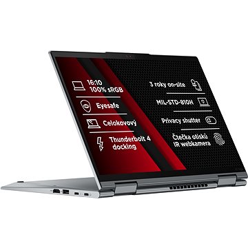 Lenovo ThinkPad X1 Yoga Gen 8 Storm Grey 5G + aktivní stylus Lenovo (21HQ004TCK)