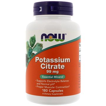 NOW Foods Potassium Citrate (draslík citrát) 99 mg, 180 kapslí (585)