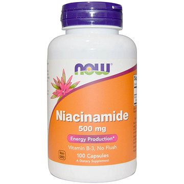 NOW Foods Vitamin B3 (Niacinamid), 500 mg, 100 rostlinných kapslí (635)