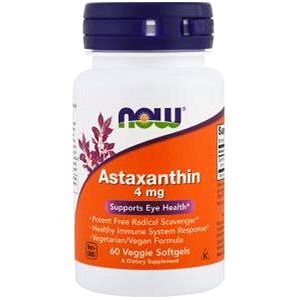 NOW Foods Astaxanthin 4mg, 60 softgelových kapslí (402)