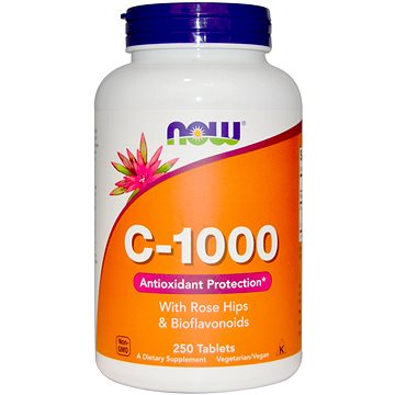 NOW Foods Vitamin C-1000, s šípky a bioflavonoidy, 250 tablet (677)