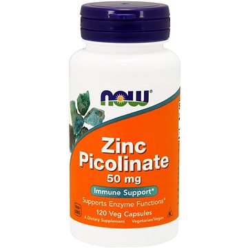 NOW Foods Zinc Picolinate (zinek pikolinát) 50 mg, 120 rostlinných kapslí (663)