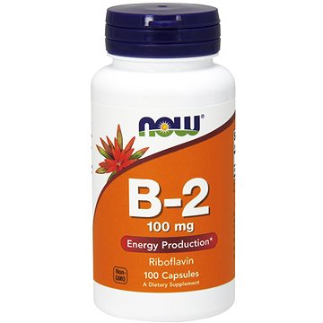 NOW Foods Vitamin B2 (riboflavin), 100 mg, 100 kapslí (731)