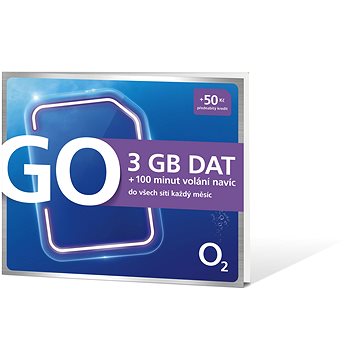 O2 Předplacená karta GO 3 GB