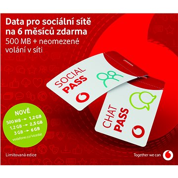 Vodafone předplacená karta 30 - Edice Sdílej (SK48A174)
