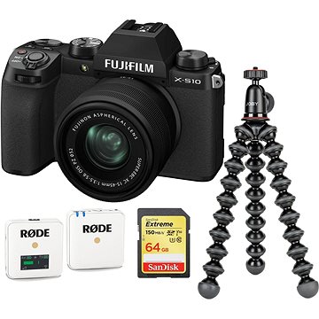Fujifilm X-S10 + XC 15-45 mm černý - Vlogger Kit 2 (Bundle)
