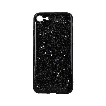TopQ Kryt iPhone SE 2020 Glitter Moon černý 74690 (Sun-74690)