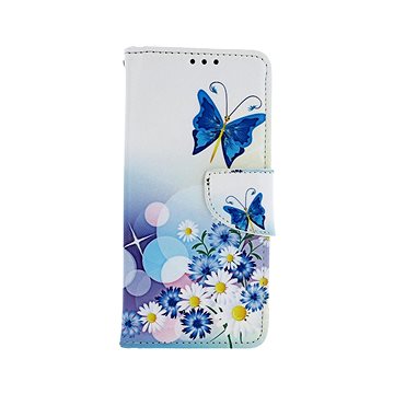 TopQ Pouzdro Xiaomi Redmi Note 8T knížkové Bílé s motýlkem 46860 (Sun-46860)