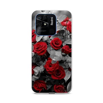 TopQ Kryt Xiaomi Redmi 10C Červené růže mix 76220 (Sun-76220)