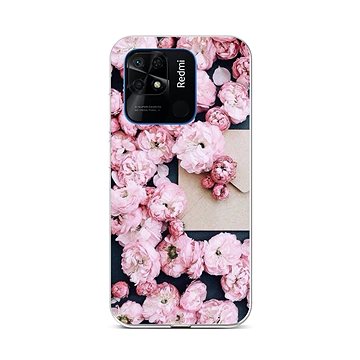 TopQ Kryt Xiaomi Redmi 10C Růžové květy 76055 (Sun-76055)