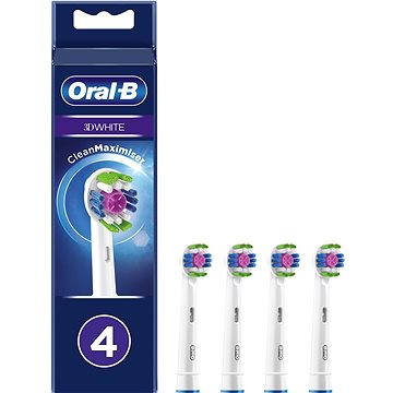 Oral-B 3D White Kartáčková Hlava S Technologií CleanMaximiser, Balení 4 ks (4210201358725)