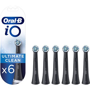 Oral-B iO Ultimate Clean Černé Kartáčkové Hlavy, 6 ks (4210201428749)