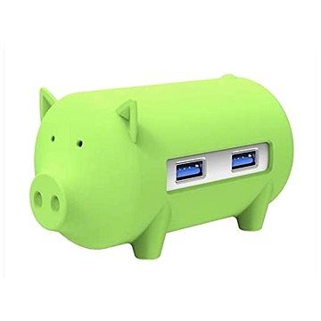 ORICO Piggy 3x USB 3.0 hub + SD card reader green (H4018-U3-GR)