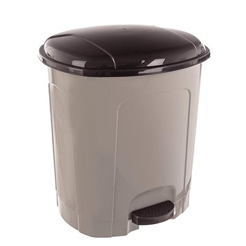ORION Plastový odpadkový koš s pedálem 11,5 l kávově hnědá (731387)