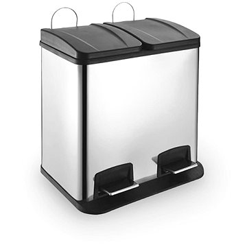 Koš odp. nerez/UH DUO recyk. 2x30 l (731329)