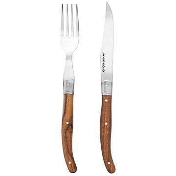 ORION Steak set nůž+vidlička nerez/dřevo (831153)