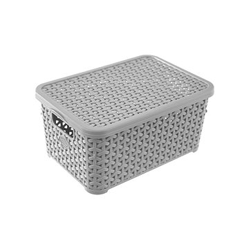 ORION Plastový box s víkem RATAN 6 l šedý (154029)