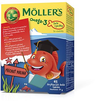 Möllers Omega 3 Želé rybičky 45 tbl (3918837)