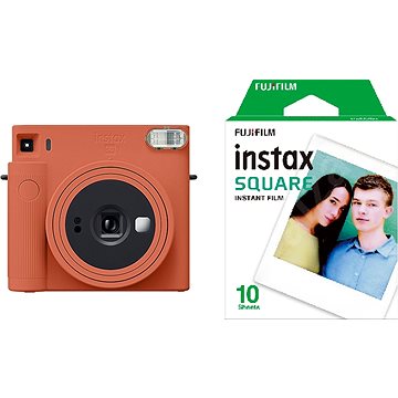 Fujifilm instax Square SQ1 oranžový + 10x fotopapír (70100148679)