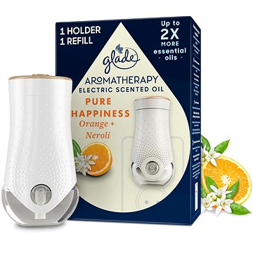 GLADE Aromatherapy elektrický strojek + náplň Pure Happiness 20 ml (5000204231984)