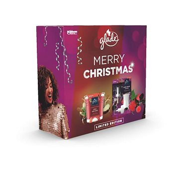 GLADE Vánoční balíček (Electric Berry Wine a svíčka Apple Cider 129 g) (5000204000542)