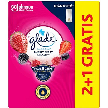 GLADE Touch&Fresh Bubble Berry Splash náplň 3× 10 ml (5000204256536)